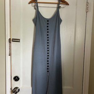 Dress Forum Blue Midi Button Dress Size M